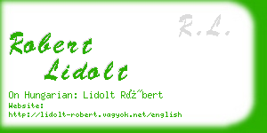 robert lidolt business card